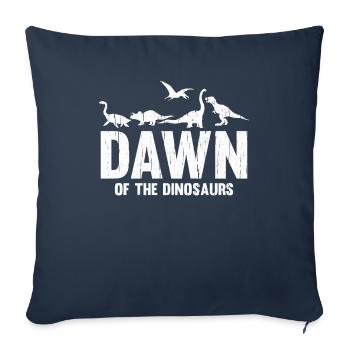 Dinosaure Dinosaure adulte - Housse de coussin décorative 45 x 45 cm - bleu marine - Devant