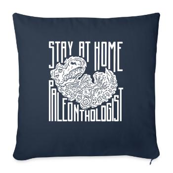 Dinosaure Dinosaure adulte - Housse de coussin décorative 45 x 45 cm - bleu marine - Devant