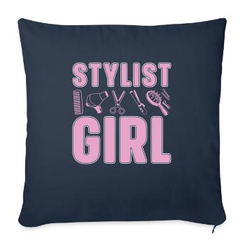 Hairdresser Hairstylist Hairdresser - Sofa pillowcase 17,3'' x 17,3'' (45 x 45 cm) - navy - Front