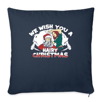 Coiffeur Coiffeur Coiffeur - Housse de coussin décorative 45 x 45 cm - bleu marine - Devant