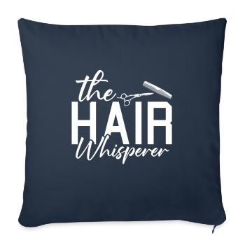 Coiffeur Coiffeur Coiffeur - Housse de coussin décorative 45 x 45 cm - bleu marine - Devant