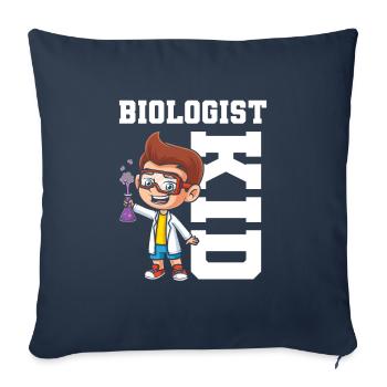 Biology Biologist Children Biology - Sofa pillowcase 17,3'' x 17,3'' (45 x 45 cm) - navy - Front