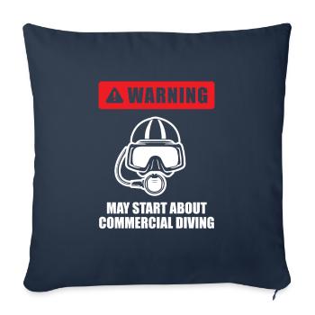 Diving Divers Commercial Diving - Sofa pillowcase 17,3'' x 17,3'' (45 x 45 cm) - navy - Front