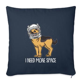 Schäferhund Astronaut I Need More Space - Sofakissenbezug 45 x 45 cm - Navy - Vorne