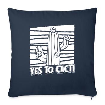 Cactus Jardin Cactus - Housse de coussin décorative 45 x 45 cm - bleu marine - Devant
