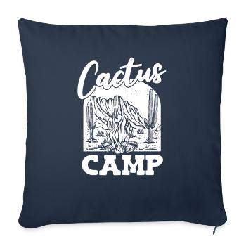 Cactus Jardin Cactus - Housse de coussin décorative 45 x 45 cm - bleu marine - Devant