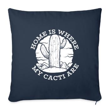 Cactus Jardin Cactus - Housse de coussin décorative 45 x 45 cm - bleu marine - Devant