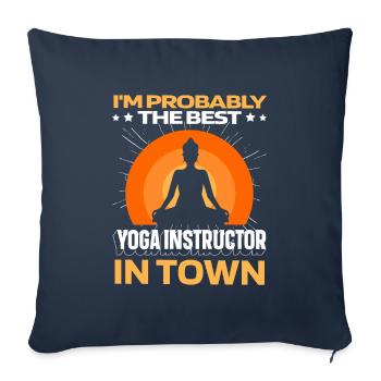 Yoga Teacher Yoga Instructor Sunny - Sofa pillowcase 17,3'' x 17,3'' (45 x 45 cm) - navy - Front