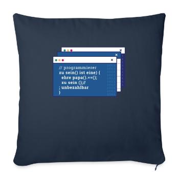 Développeur Coder Programmeur Père - Housse de coussin décorative 45 x 45 cm - bleu marine - Devant
