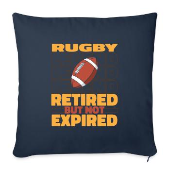 Rugby à la retraite - Housse de coussin décorative 45 x 45 cm - bleu marine - Devant