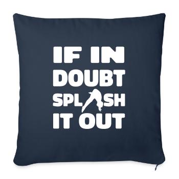 Diving Diver spraying - Sofa pillowcase 17,3'' x 17,3'' (45 x 45 cm) - navy - Front