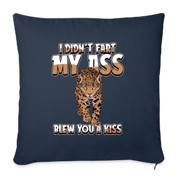 Jaguar I Didnt Fart My Butt Blew You A Kiss - Sofa pillowcase 17,3'' x 17,3'' (45 x 45 cm) - navy - Front