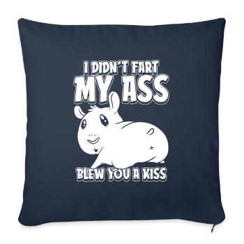 Hamster doré Hamster - Housse de coussin décorative 45 x 45 cm - bleu marine - Devant