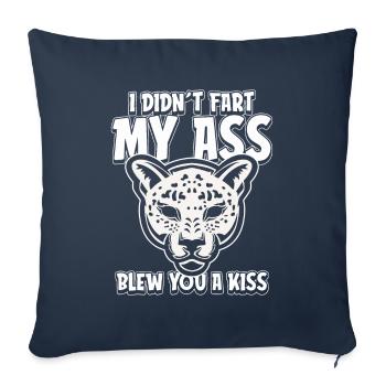 Jaguar Fun I Didnt Fart My Butt Blew You A Kiss - Sofa pillowcase 17,3'' x 17,3'' (45 x 45 cm) - navy - Front