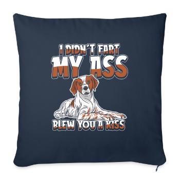 Brittany Spaniel - Sofa pillowcase 17,3'' x 17,3'' (45 x 45 cm) - navy - Front