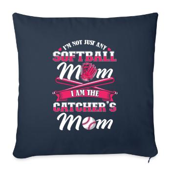 Softball Mama - Sofakissenbezug 45 x 45 cm - Navy - Vorne