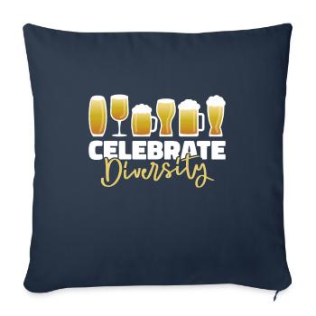 Bière artisanale Bière artisanale Bière drôle - Housse de coussin décorative 45 x 45 cm - bleu marine - Devant