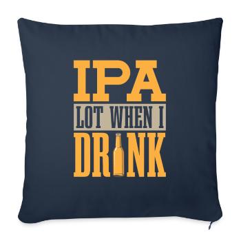 Bière artisanale Bière artisanale Bière drôle - Housse de coussin décorative 45 x 45 cm - bleu marine - Devant