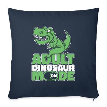 Dinosaure T Rex Dinosaure adulte - Housse de coussin décorative 45 x 45 cm - bleu marine - Devant