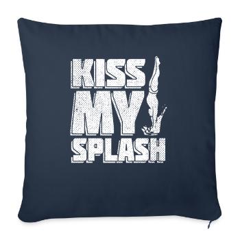 Plongée Plongée Plongée Pulvérisation - Housse de coussin décorative 45 x 45 cm - bleu marine - Devant