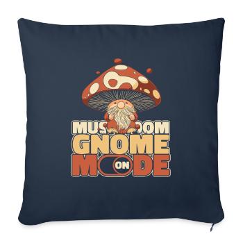 Mushroom pickers Mushrooms Mushroom dwarf - Sofa pillowcase 17,3'' x 17,3'' (45 x 45 cm) - navy - Front