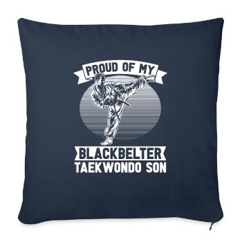 Taekwondo Père Taekwondo - Housse de coussin décorative 45 x 45 cm - bleu marine - Devant
