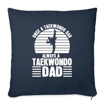 Taekwondo Père Taekwondo - Housse de coussin décorative 45 x 45 cm - bleu marine - Devant