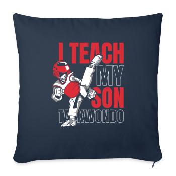 Taekwondo Père Taekwondo - Housse de coussin décorative 45 x 45 cm - bleu marine - Devant
