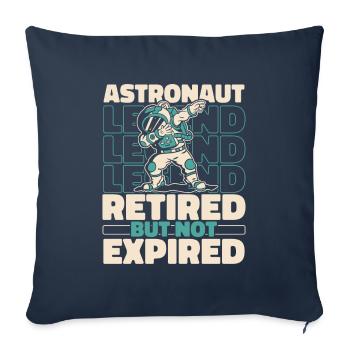 Astronaute, astronaute, astronaute, cosmonaute à la retraite - Housse de coussin décorative 45 x 45 cm - bleu marine - Devant
