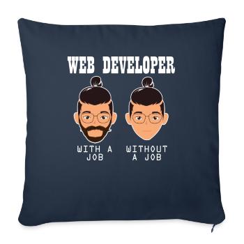 Web Developer Web Developer Funny - Sofa pillowcase 17,3'' x 17,3'' (45 x 45 cm) - navy - Front