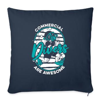 Diving Diver Commercial Diving - Sofa pillowcase 17,3'' x 17,3'' (45 x 45 cm) - navy - Front