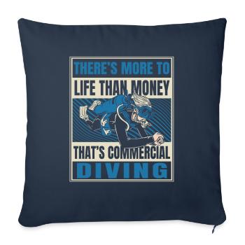 Diving Diver Commercial Diving - Sofa pillowcase 17,3'' x 17,3'' (45 x 45 cm) - navy - Front