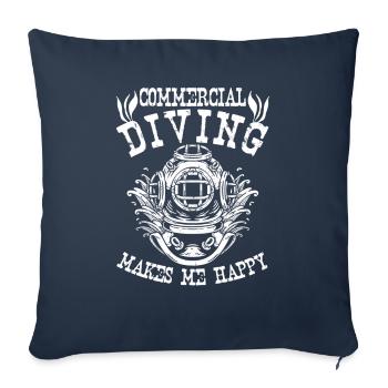 Diving Diver Advertising Commercial Diving - Sofa pillowcase 17,3'' x 17,3'' (45 x 45 cm) - navy - Front
