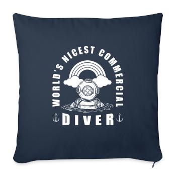 Diving Diver Commercial Diving - Sofa pillowcase 17,3'' x 17,3'' (45 x 45 cm) - navy - Front