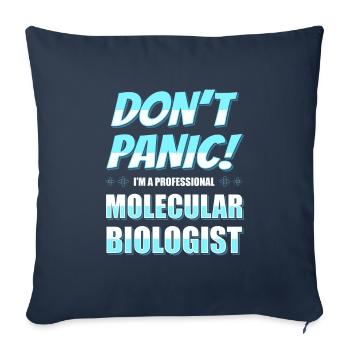 Biology Biologist Witzig Molecular Biologist - Sofa pillowcase 17,3'' x 17,3'' (45 x 45 cm) - navy - Front