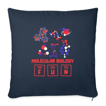 Biologie Biologiste Molécules Biologiste moléculaire - Housse de coussin décorative 45 x 45 cm - bleu marine - Devant