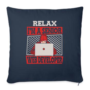Web Developer Web Developer Senior - Sofa pillowcase 17,3'' x 17,3'' (45 x 45 cm) - navy - Front