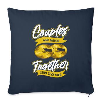 Fan train marching band pair - Sofa pillowcase 17,3'' x 17,3'' (45 x 45 cm) - navy - Front