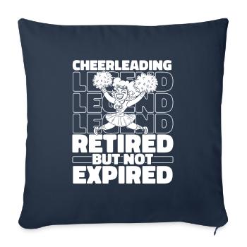 Cheerleader Cheerleading à la retraite - Housse de coussin décorative 45 x 45 cm - bleu marine - Devant