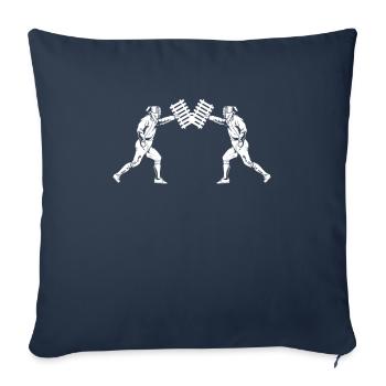 Fechten Fechter Zaun - Sofakissenbezug 45 x 45 cm - Navy - Vorne