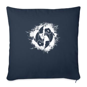 Zodiac Sign Pisces Symbol - Sofa pillowcase 17,3'' x 17,3'' (45 x 45 cm) - navy - Front