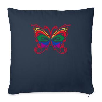 Butterfly Rainbow Tribal Butterfly - Sofa pillowcase 17,3'' x 17,3'' (45 x 45 cm) - navy - Front