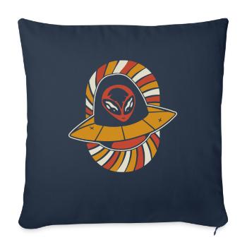 Alien Außerirdischer - Housse de coussin décorative 45 x 45 cm - bleu marine - Devant