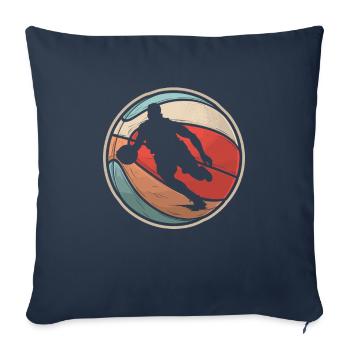 Joueur de basket-ball - Housse de coussin décorative 45 x 45 cm - bleu marine - Devant