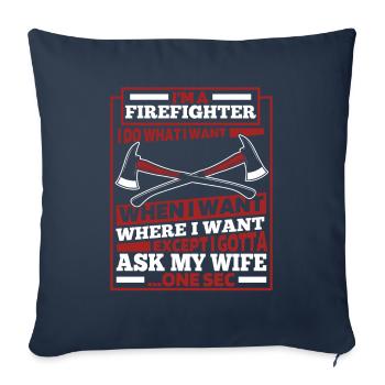 Fireman - Sofa pillowcase 17,3'' x 17,3'' (45 x 45 cm) - navy - Front