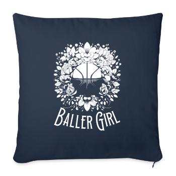 Basketball Girl Baller Girl - Sofa pillowcase 17,3'' x 17,3'' (45 x 45 cm) - navy - Front