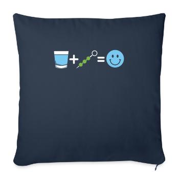 Gin - Housse de coussin décorative 45 x 45 cm - bleu marine - Devant