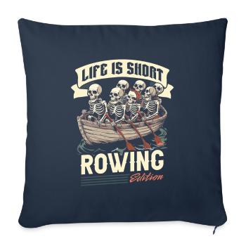 Aviron Rameur - Housse de coussin décorative 45 x 45 cm - bleu marine - Devant