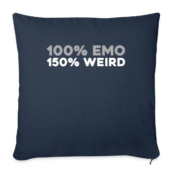Emo Gothique - Housse de coussin décorative 45 x 45 cm - bleu marine - Devant