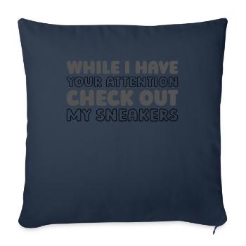 Sneakers Check Out My Sneakers - Sofa pillowcase 17,3'' x 17,3'' (45 x 45 cm) - navy - Front